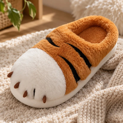 Chausson tigre peluche