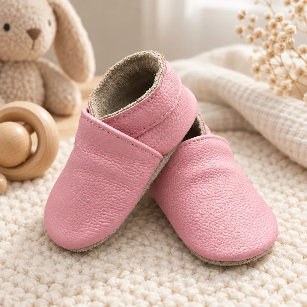 Chausson bebe cuir souple
