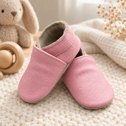 Chausson bebe cuir souple