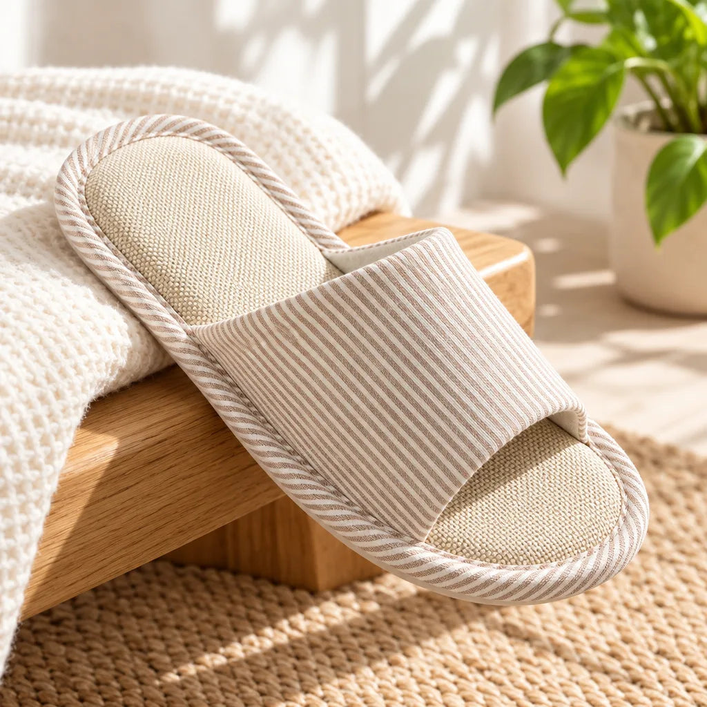 Chaussons sandales coton
