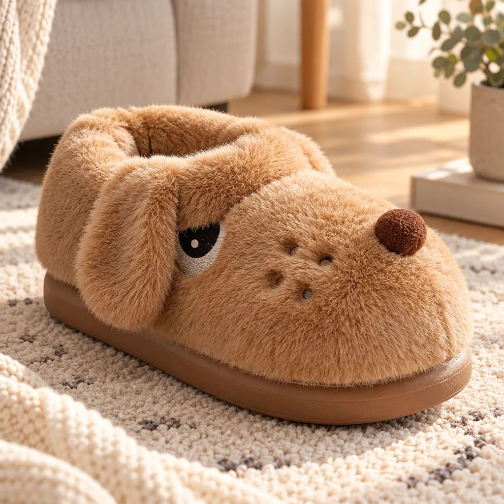 Chausson chien cartoon femme