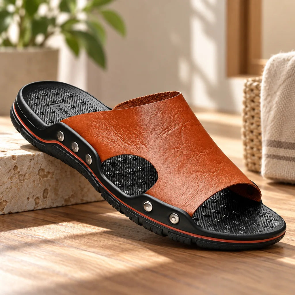 Chausson sandale cuir homme