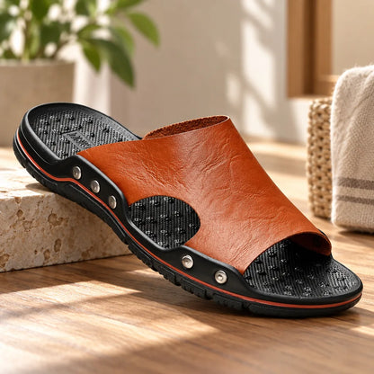 Chausson sandale cuir homme
