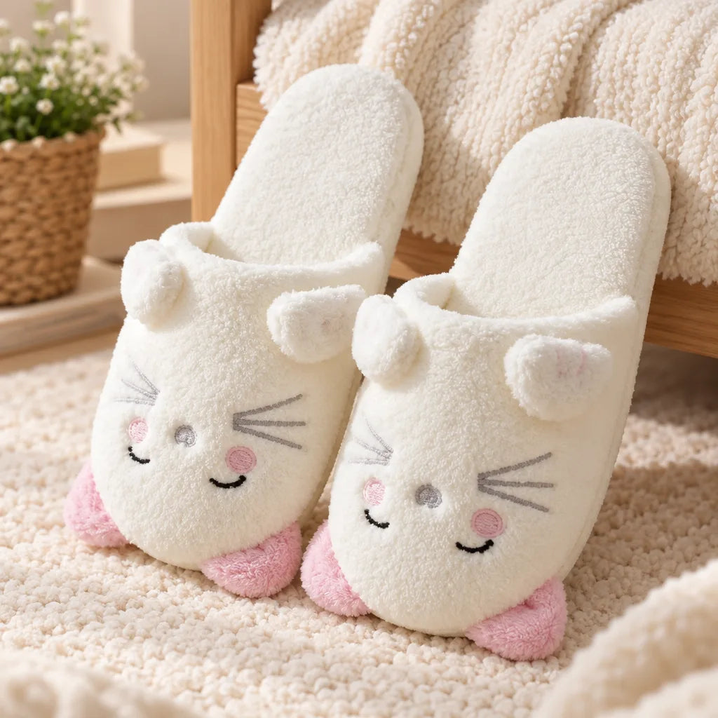 Chausson chaton femme