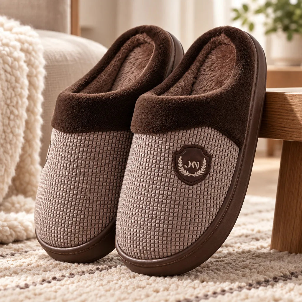Chausson homme chaud fourrure