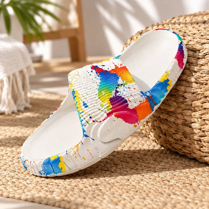 Sandales femme motif taches