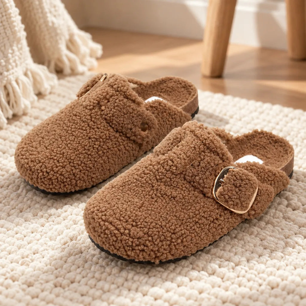 Chausson mule laine mouton