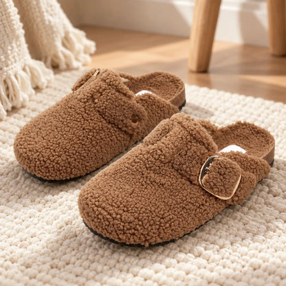 Chausson mule laine mouton