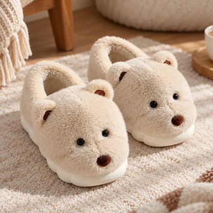 Chausson chien beige