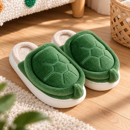 Chausson tortue peluche